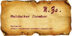 Maldacker Zsombor névjegykártya